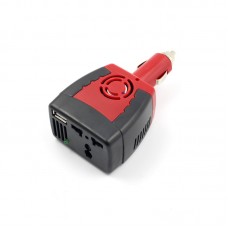 car inverter 12v USB 5v 2.1a อะแดปเตอร์แปลงไฟรถยนต์ให้สามารถใช้ปลั้กไฟได้